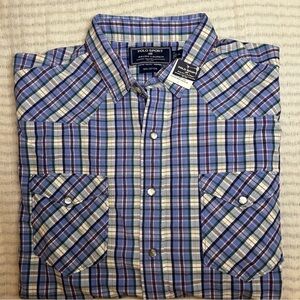 🔥Rare Vintage Ralph Lauren Polo Sport Western Plaid 100% Cotton Shirt Men XL